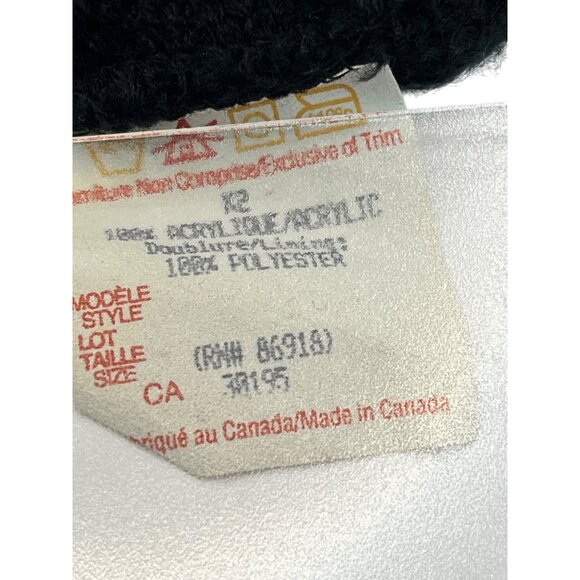 Lululemon Black Ribbed Beanie Hat With Red Logo Acrylic & Polyester Medium 3j - Picture 5 of 6